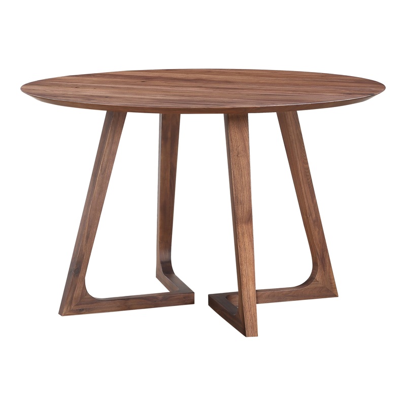 Valence Dining Table Round Walnut