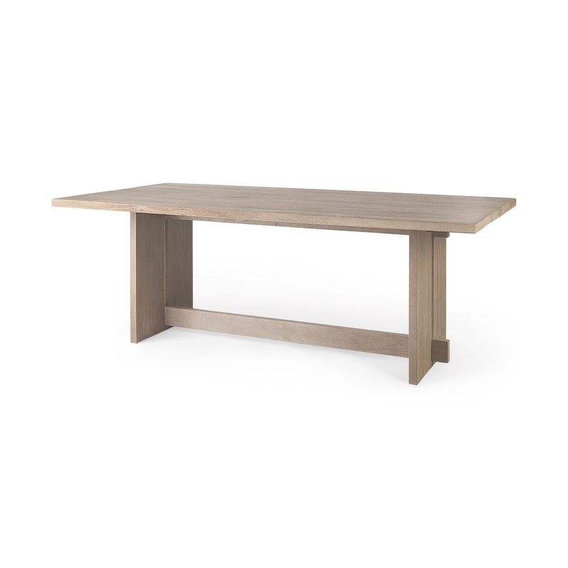 Aubrey Light Grey Wood Dining Table