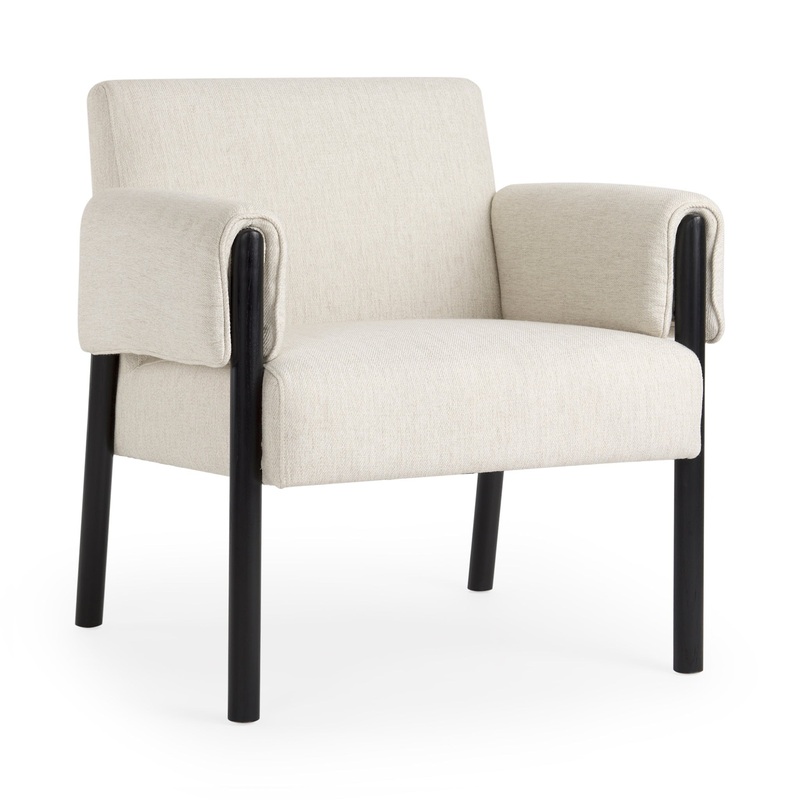 Avery Beige Fabric Arm Chair