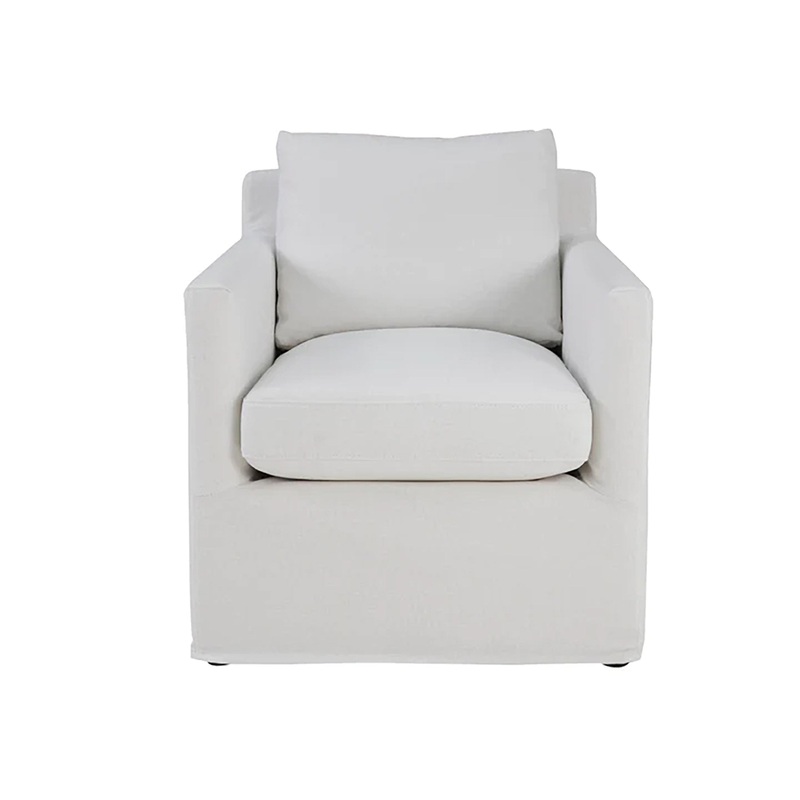 Hazel Club Chair – White Linen