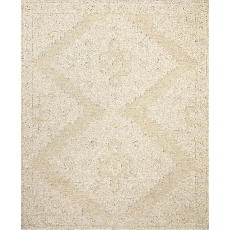 Alara Hand Woven Cotton Rug in Ivory/Natural