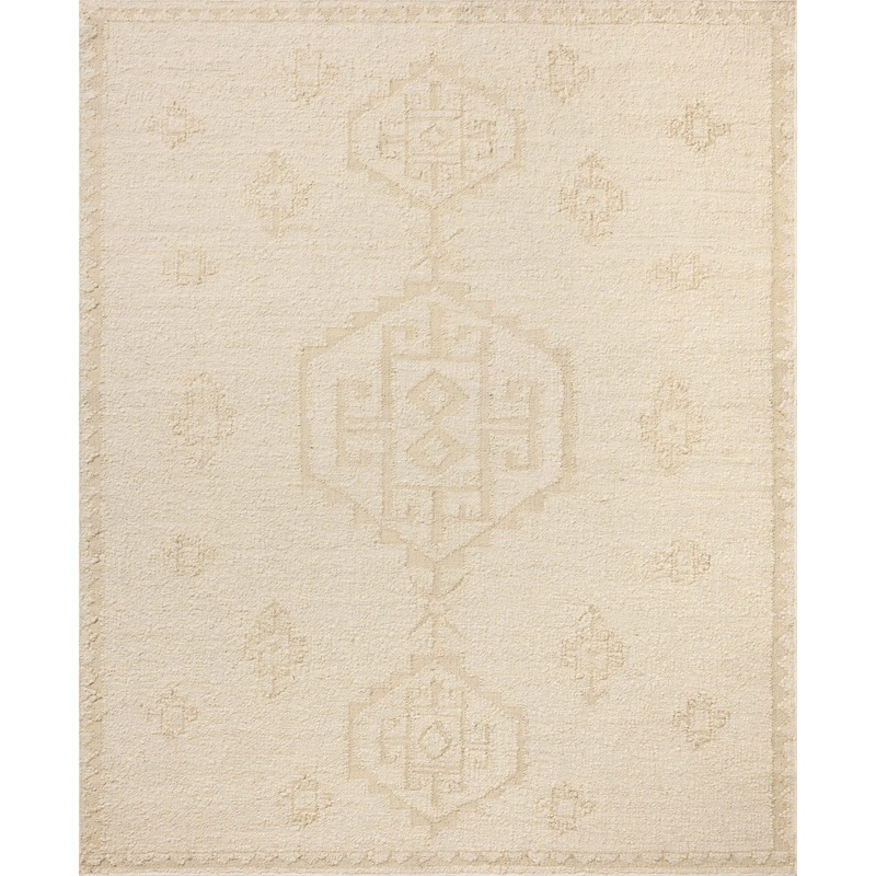 Alara Hand Woven Jute Rug in Ivory/Natural