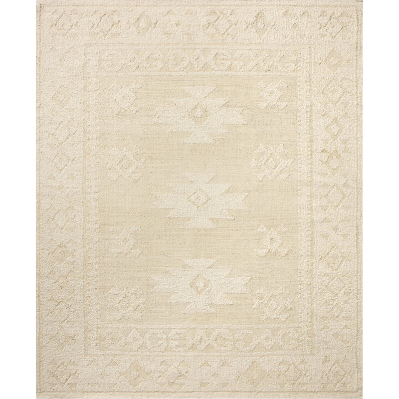 Alara Hand Woven Wool Rug in Ivory/Natural