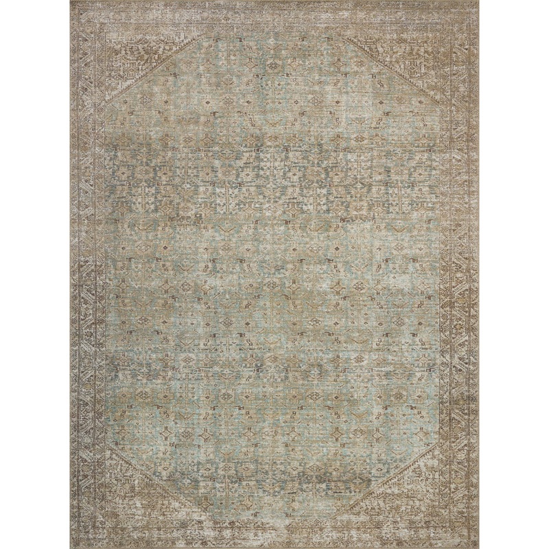 Amber Lewis x Loloi Cambria Rug in Aqua/Natural