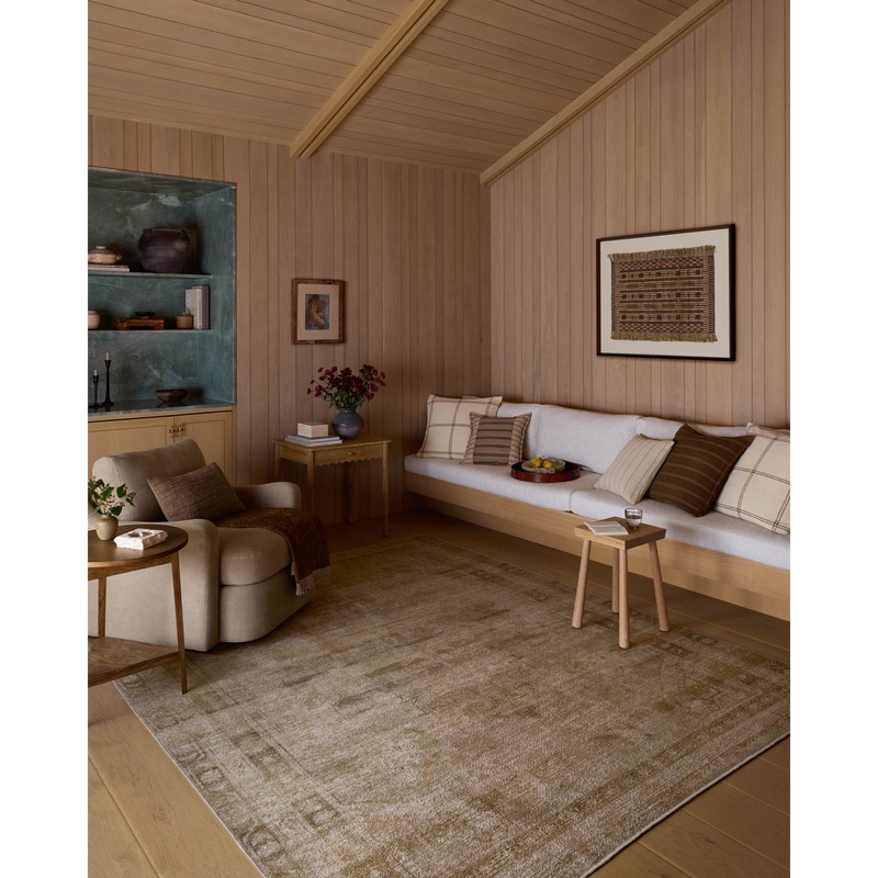 Amber Lewis x Loloi Cambria Rug in Natural/Jade