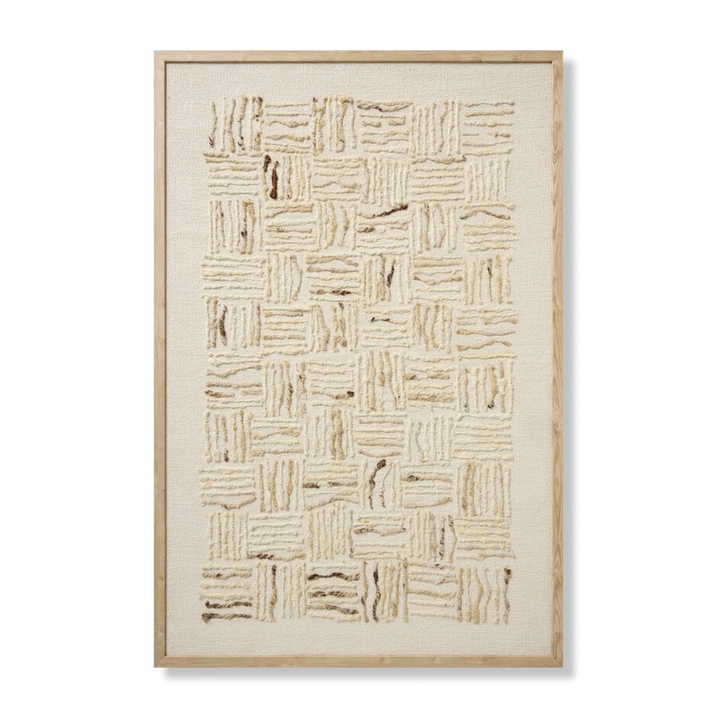 Amber Lewis x Loloi Big Sur Wall Art in Ivory/White