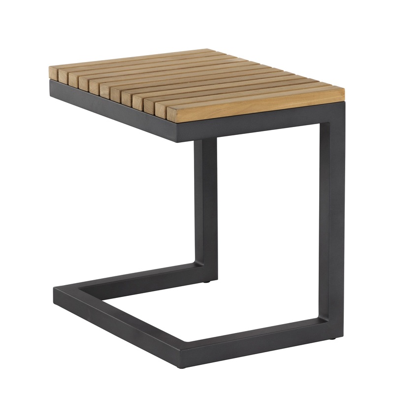 Gianna Outdoor C-Shaped End Table