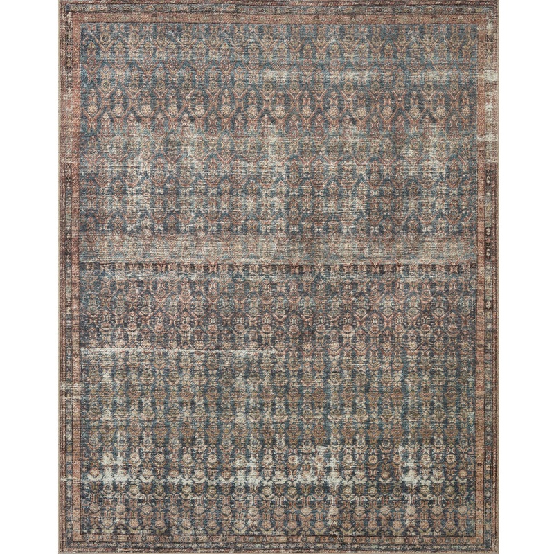 Amber Lewis x Loloi Billie Rug in Ocean/Brick