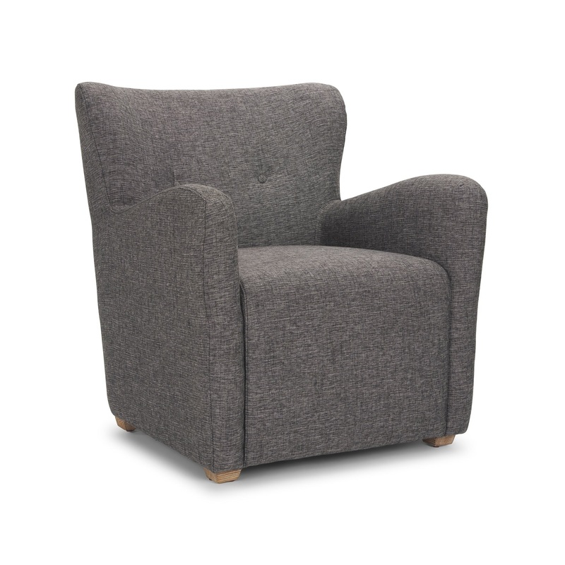 Declan Grey Fabric Accent Chair