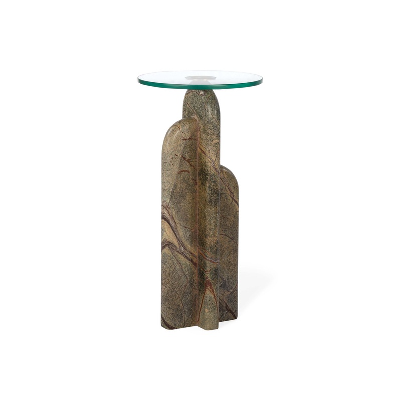 Ambrose Stone Side Table – Green