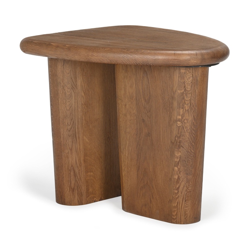 Lance Oak Side Table in Brown