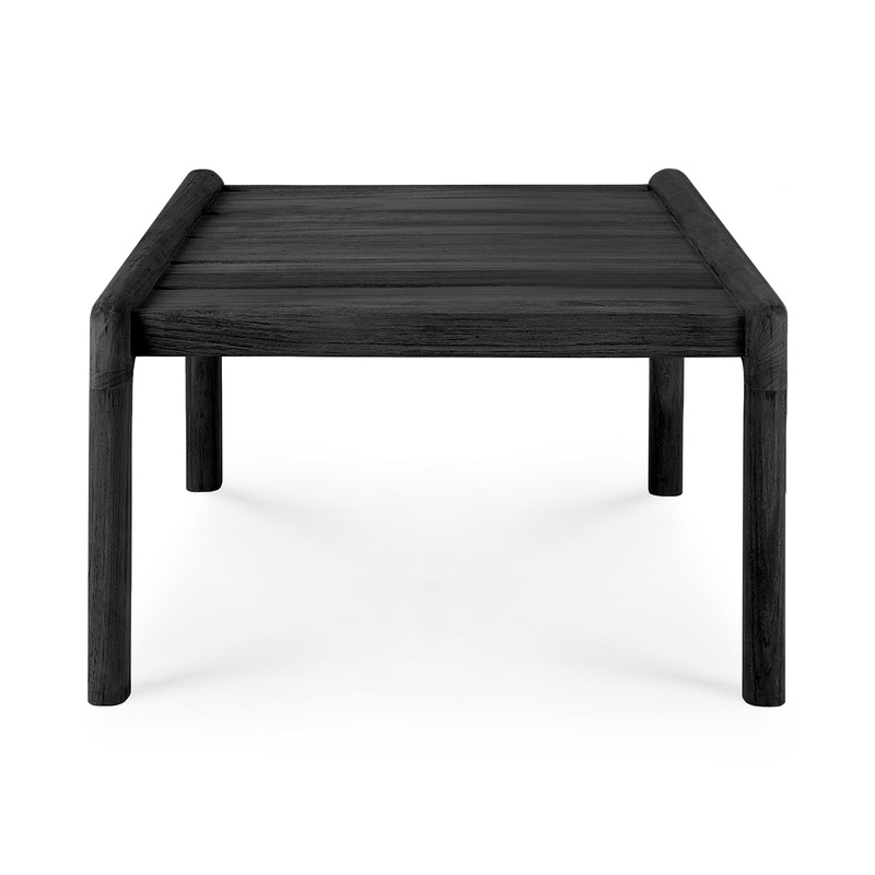 Jack Outdoor Side Table in Varnished Teak Black