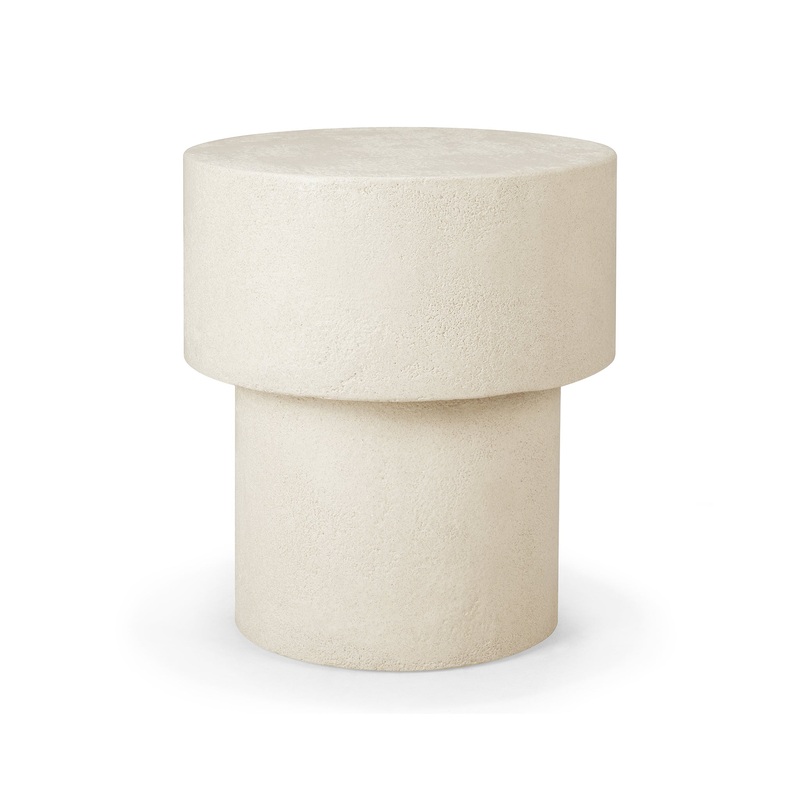 Elements Mushroom Side Table in Microcement