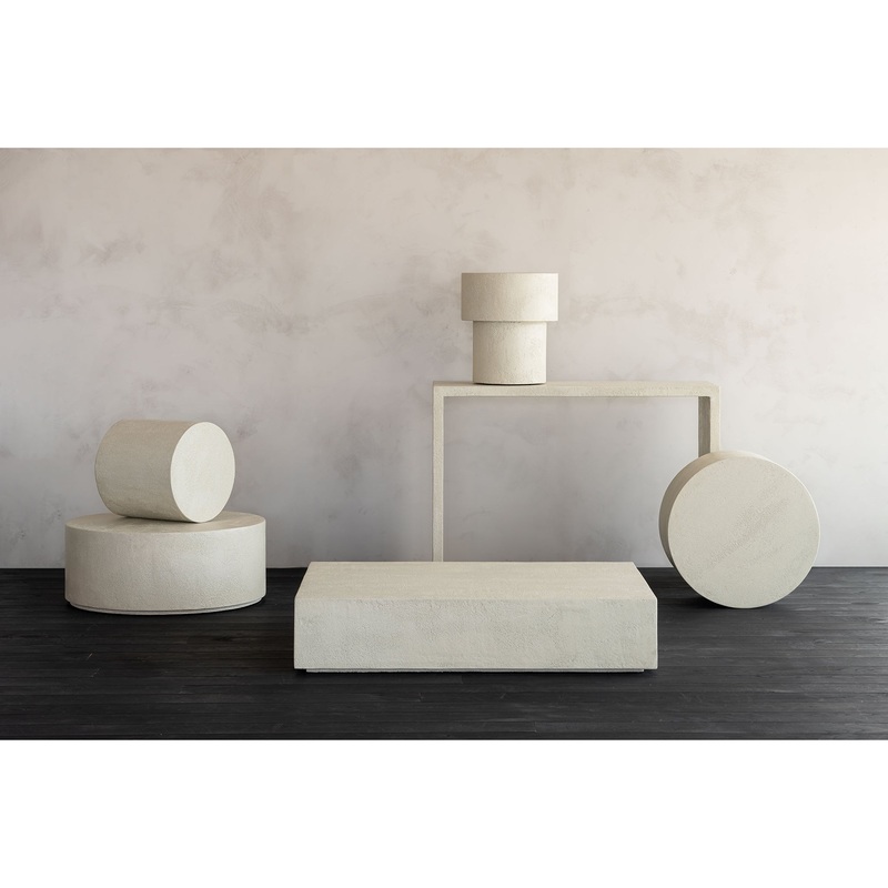 Elements Round Side Table in Microcement