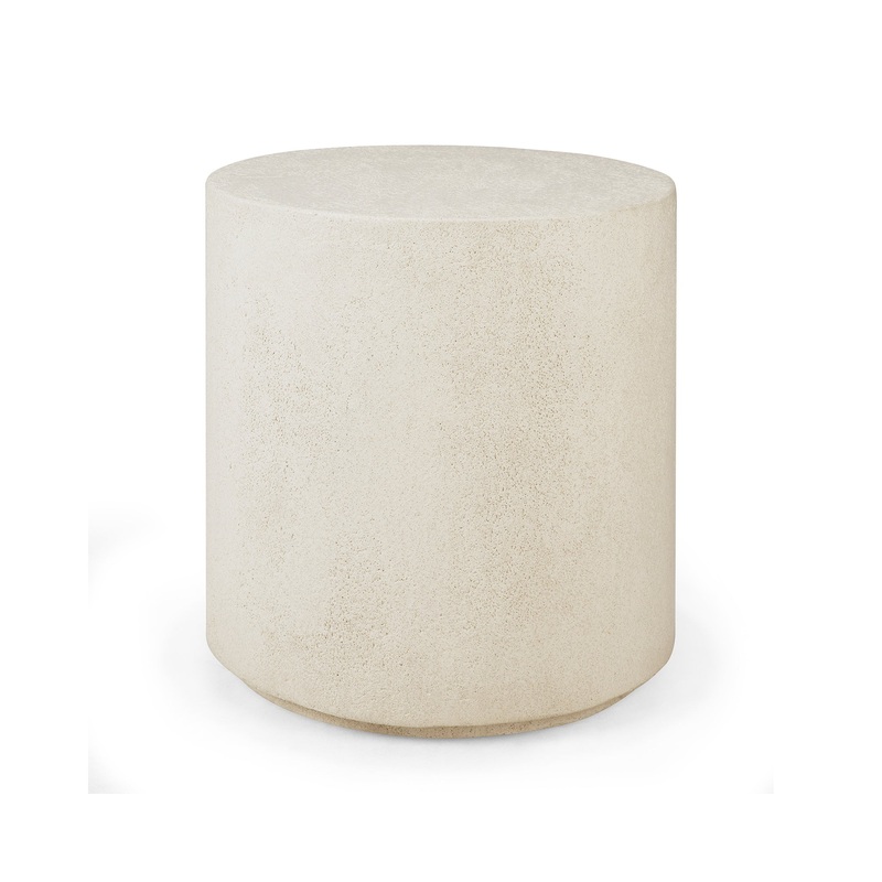 Elements Round Side Table in Microcement