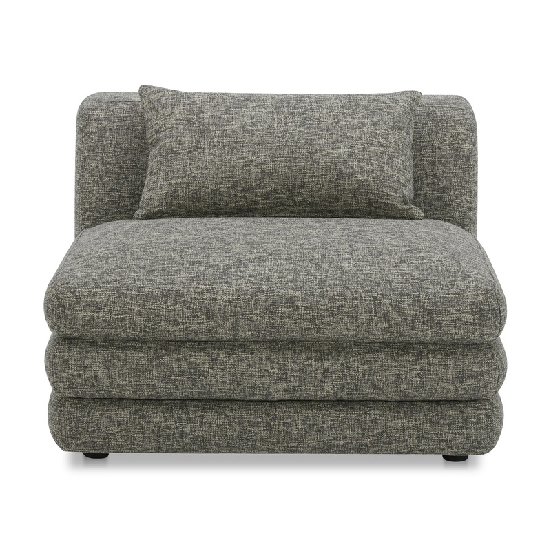 Angel Slipper Chair in Stone Tweed