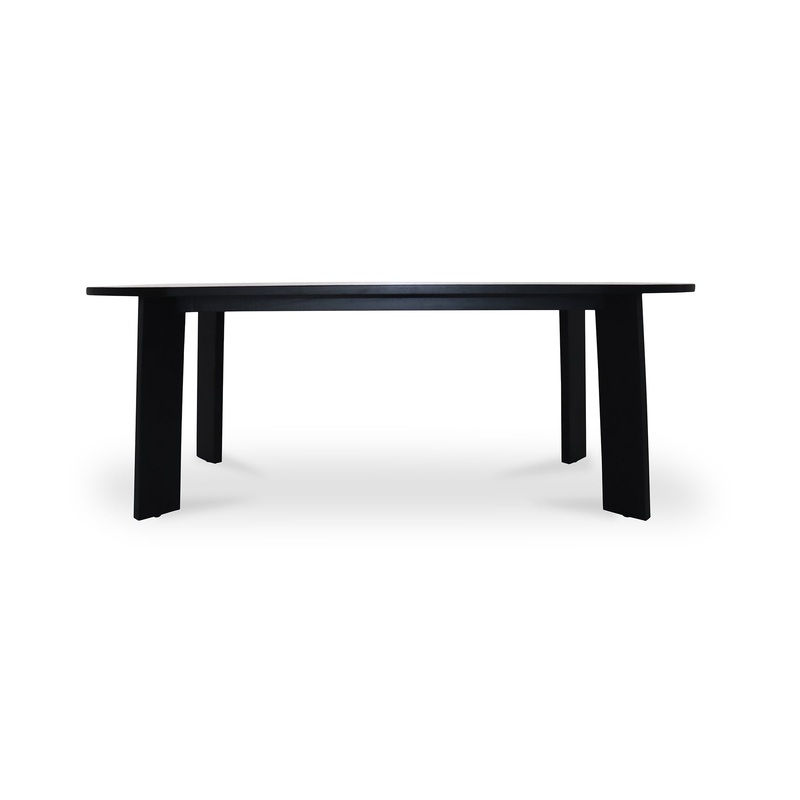 Asher Outdoor Oval Dining Table in Black