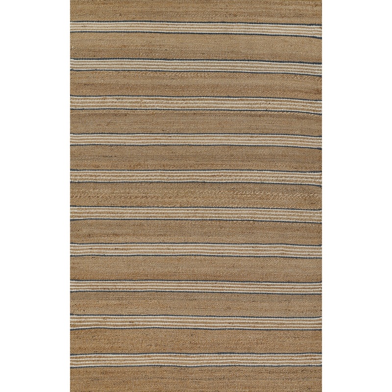 Stripe Hand Woven Jute Rug in Blue