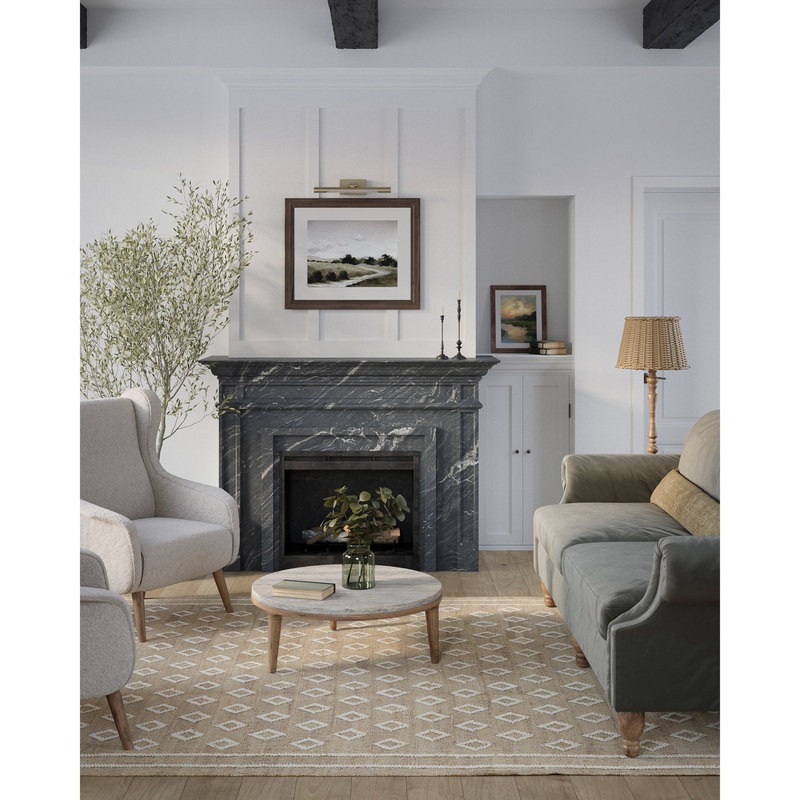 Tiny Diamond Hand Woven Jute Rug in Natural