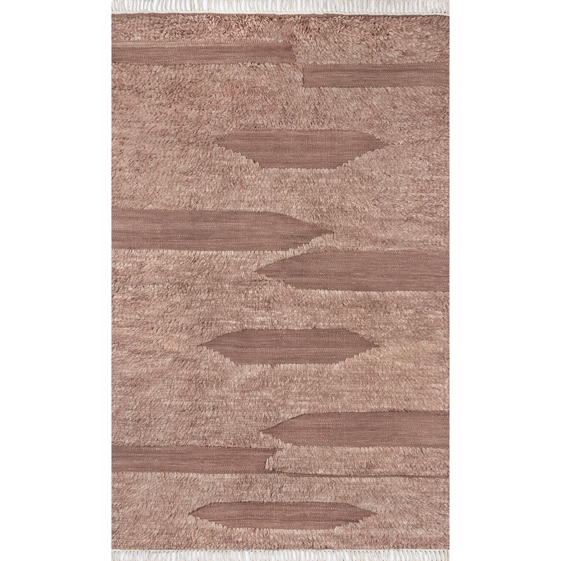 Tumeni Hand Woven Wool Brown Rug by Lemieux et Cie