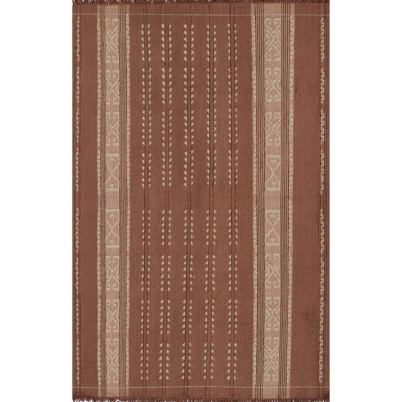 Voltaire Hand Woven Leather Blush Rug by Lemieux et Cie