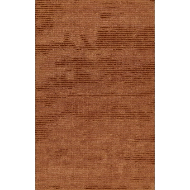 Adriana Hand Loomed Wool Rug in Rust