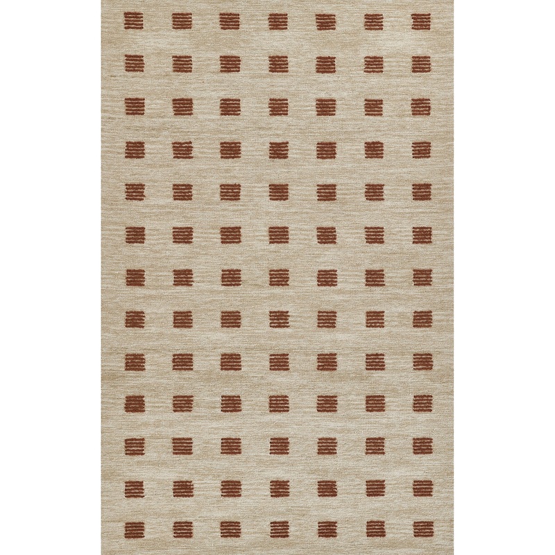 Aida Hand Tufted Wool Rug in Rust