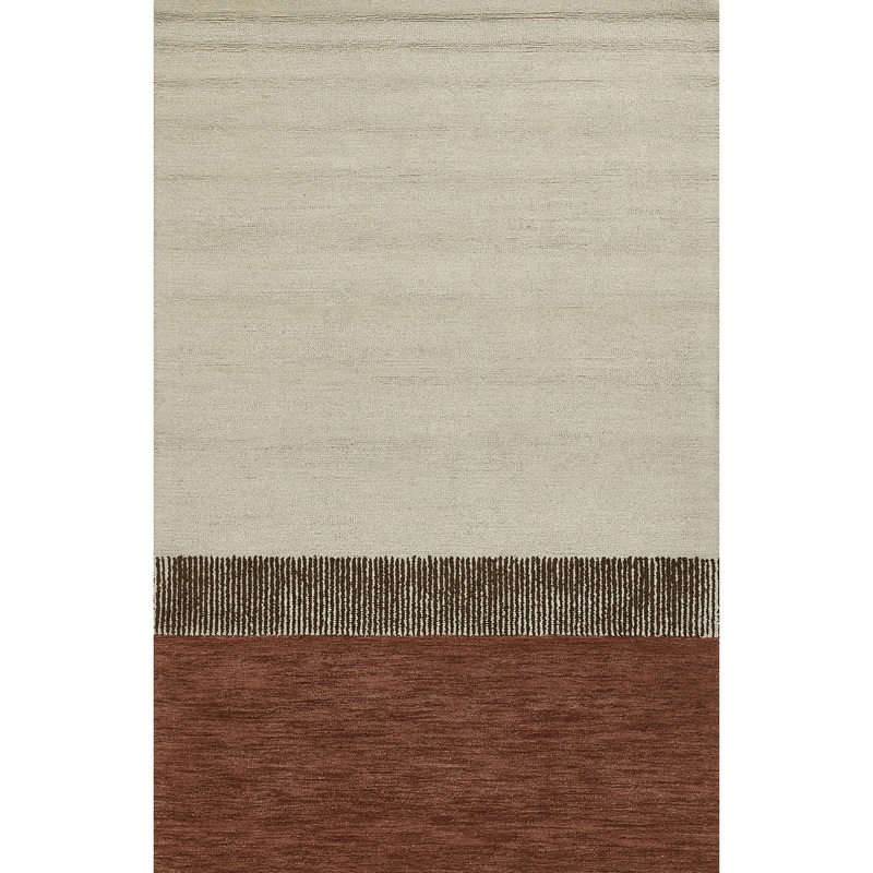 Aldea Hand Tufted Wool Rug in Rust
