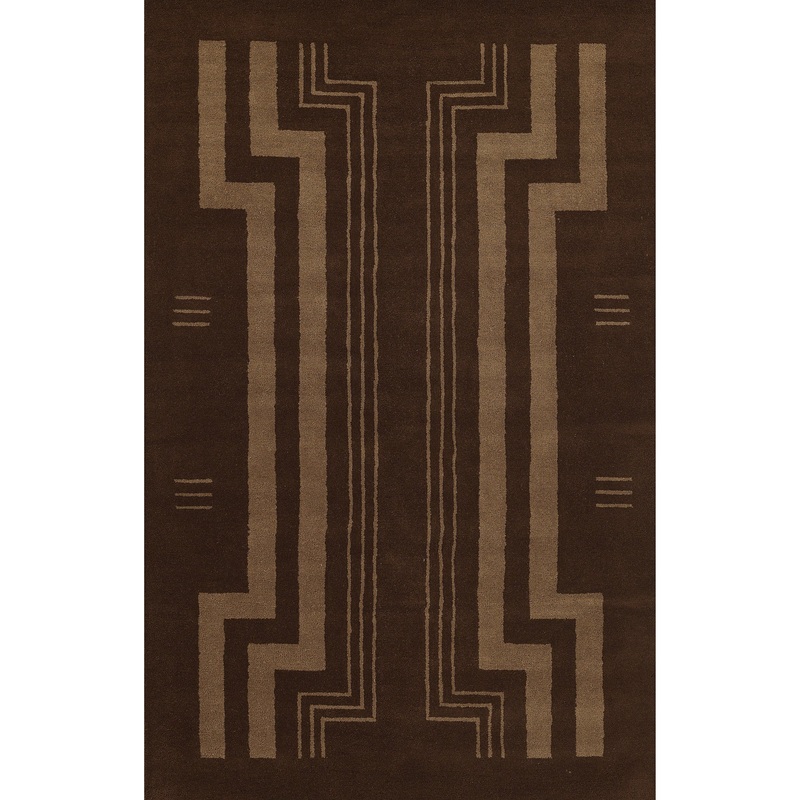 Sol Hand Tufted Wool Rug in Brown