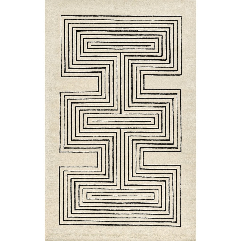 Sol Hand Tufted Wool Rug in White