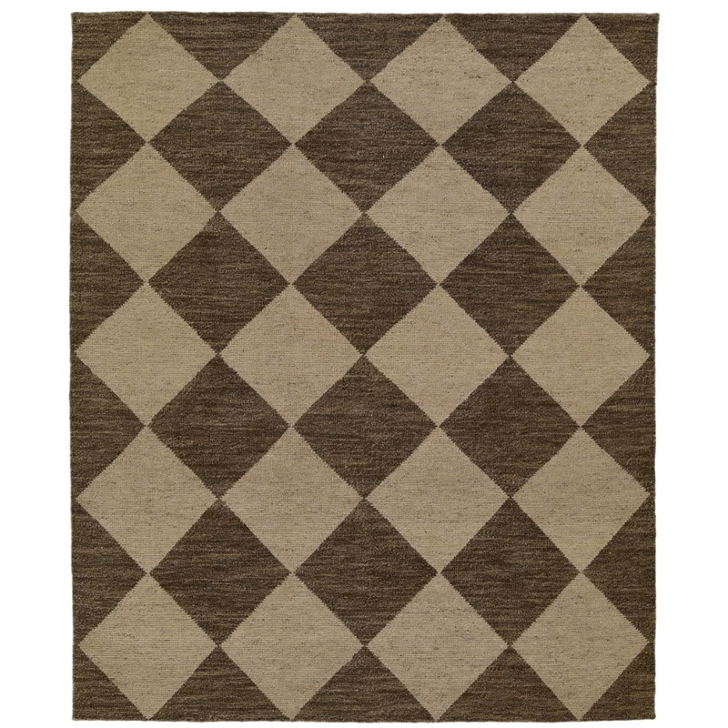 Willa Hand Woven Wool Rug in Brown