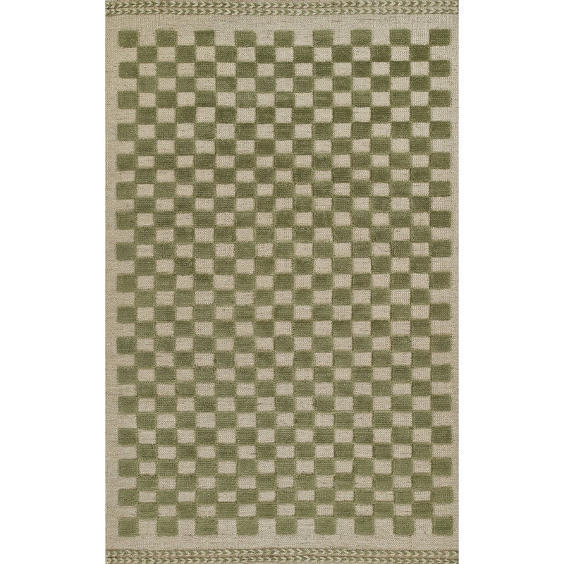 Winslow Hand Woven Wool Rug in Green