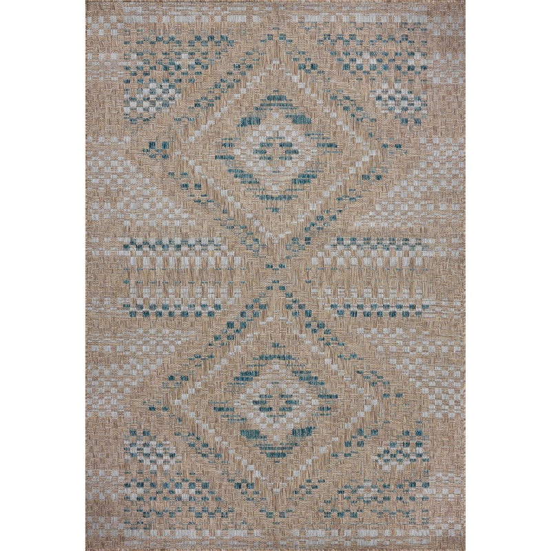 Amber Lewis x Loloi Topanga Rug in Natural/Aqua
