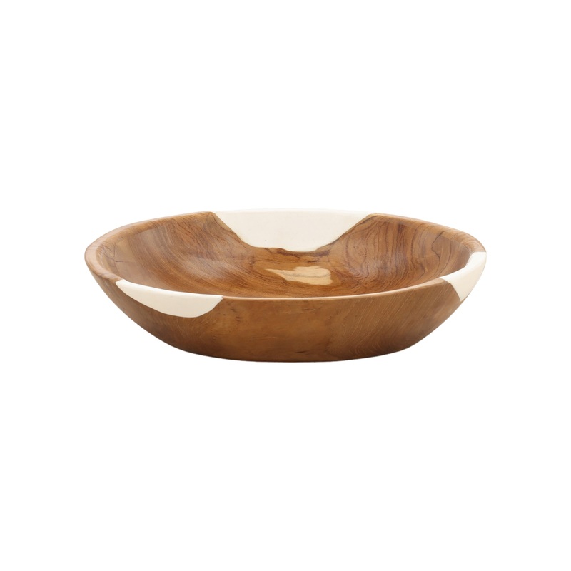 Ava Bowl in Natural and White