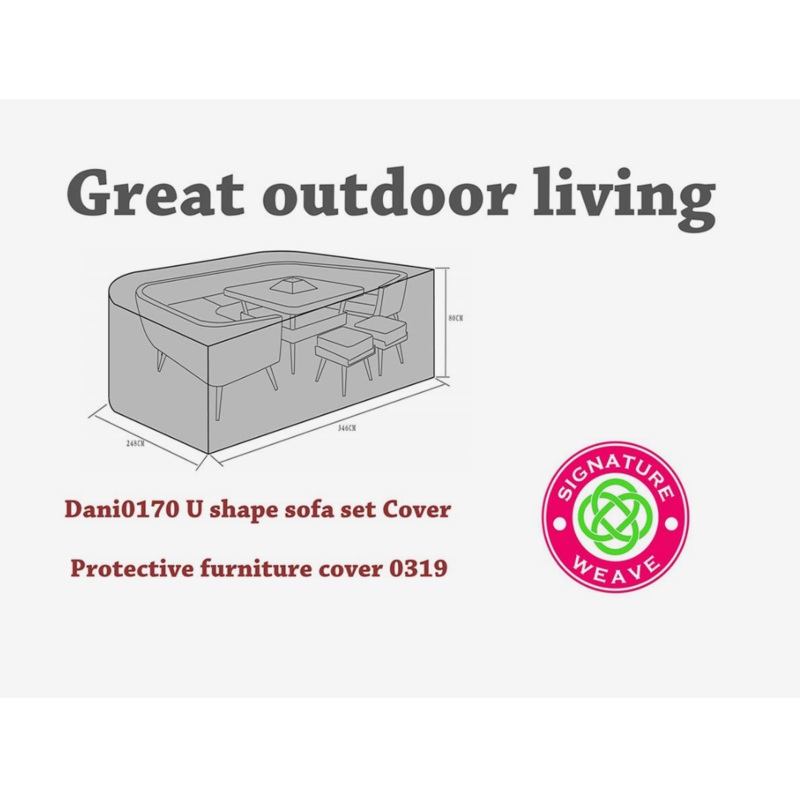Danielle U-Shape Dining Set Cover