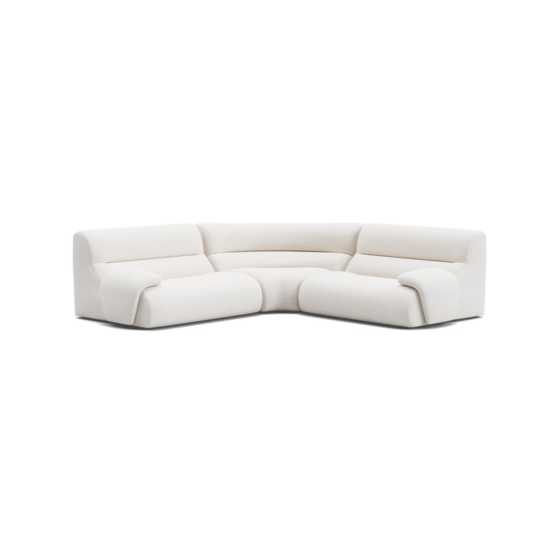 1978 High Back Modular Curved Corner Sofa with Armrests 3120mm W