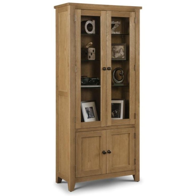 Zona Oak Glazed Display Cabinet