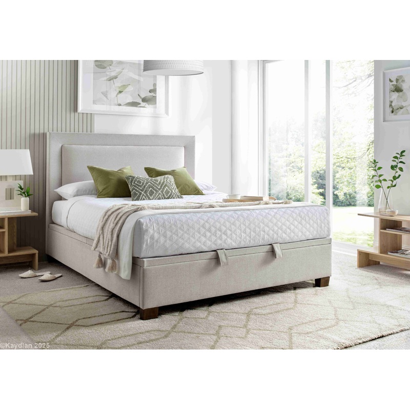 Winchester Ottoman Bedframe Vogue Winter Moss Velvet