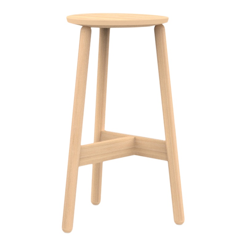 Beech Stool 75 Flat Barstool