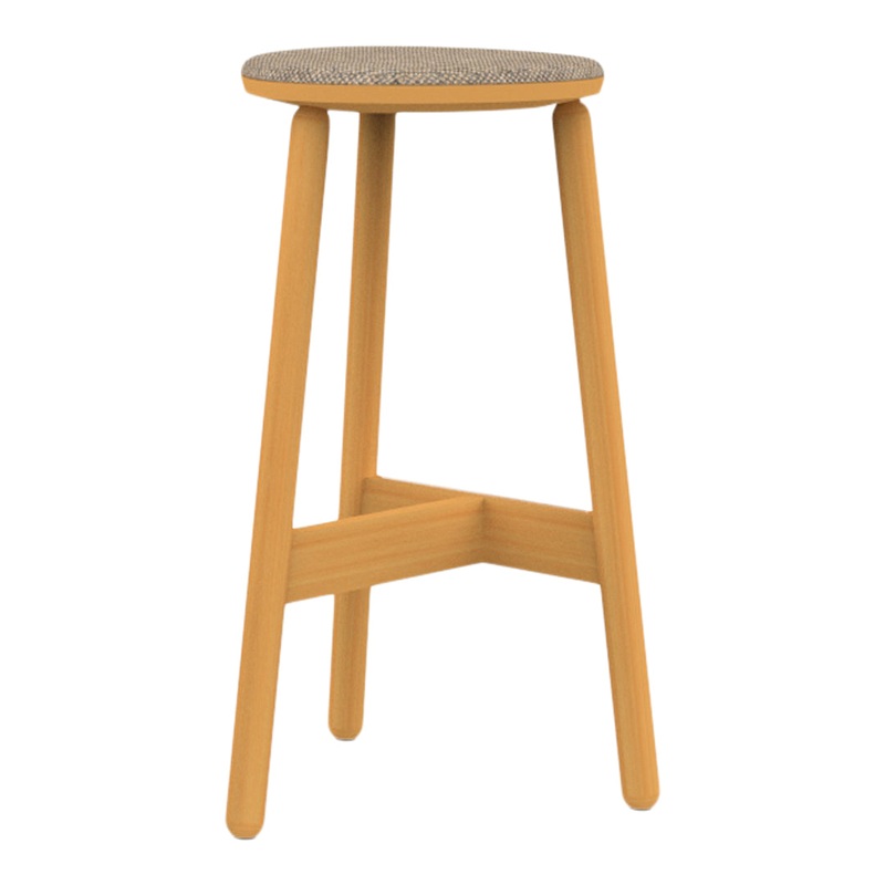 Beech Stool 75 Flat Barstool – Upholstered