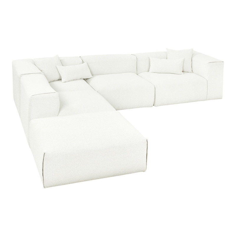 Nest Modular L-Shaped 5-Piece Sectional Sofa w/ Ottoman Chaise