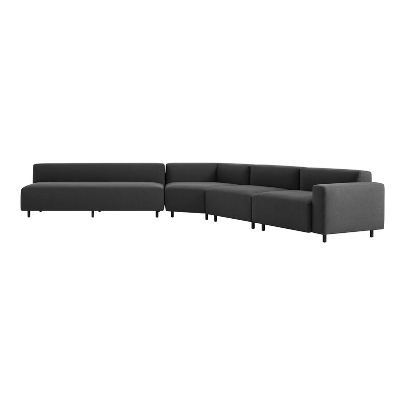 9 Yard Outdoor Angled Sectional Sofa Sunbrella Coal