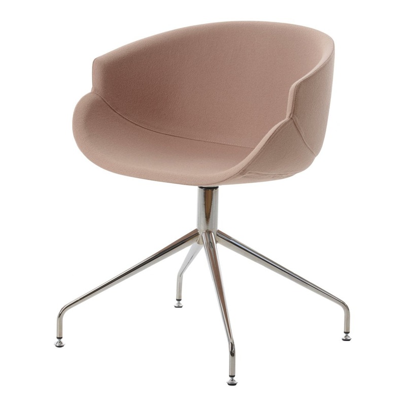 Bix Armchair – 4-Star Swivel Base – Upholstered