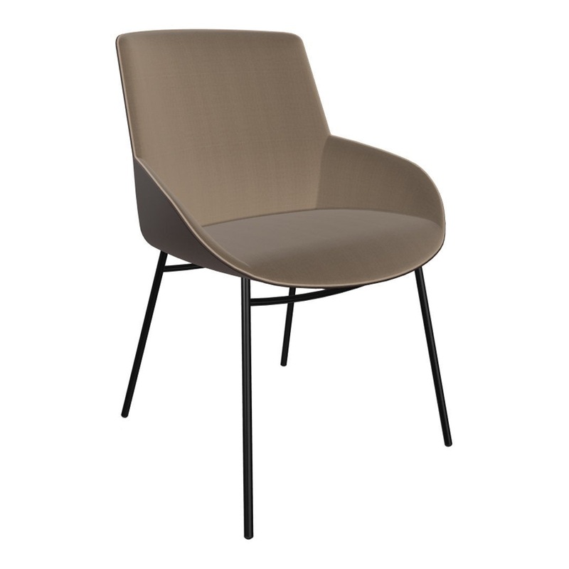 Noom Series 30 Bicolor Armchair – Metal Legs