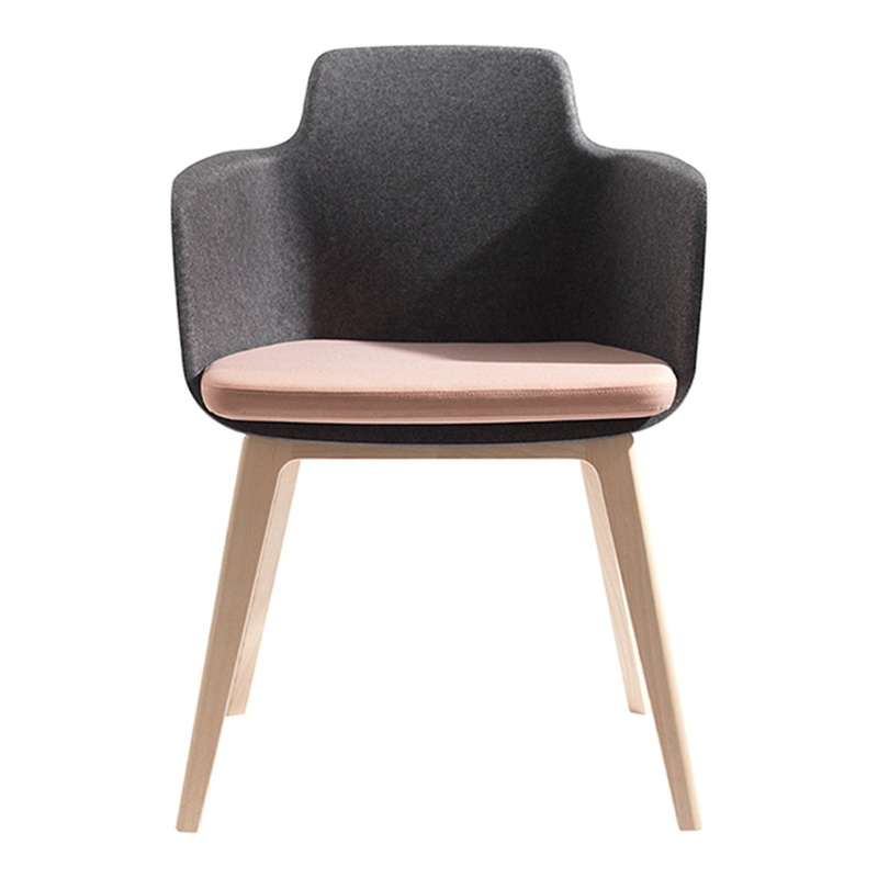 Tono Armchair – Upholstered Seat – Wood Legs