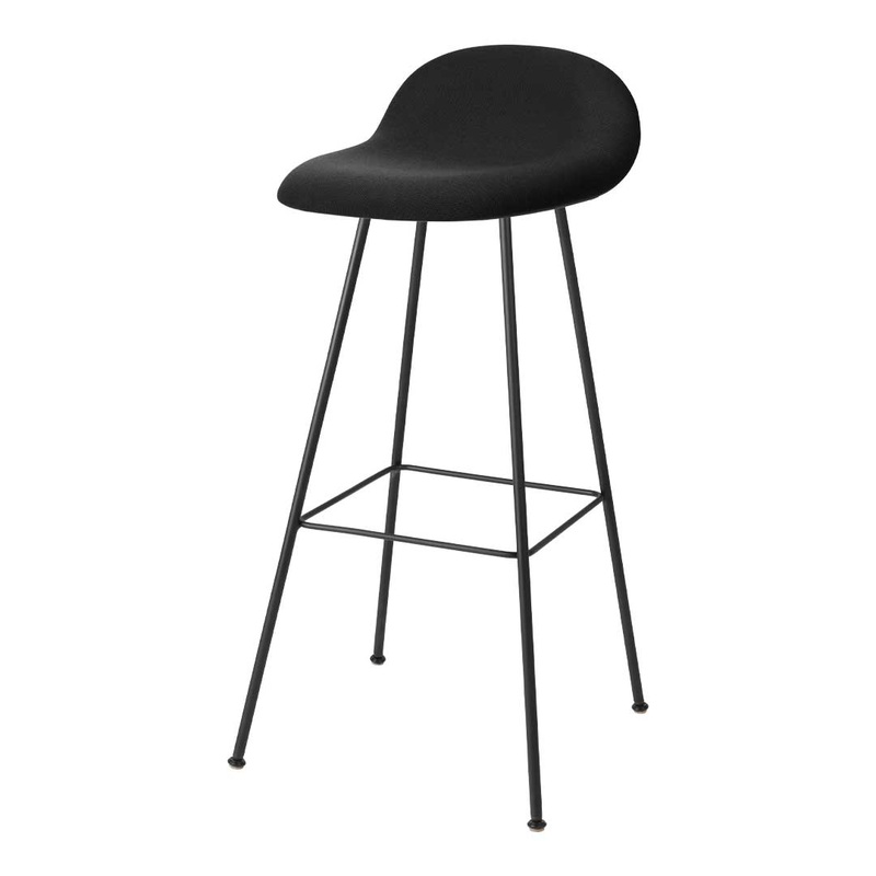 Gubi 3D Bar Stool – Front Upholstered – Center Base