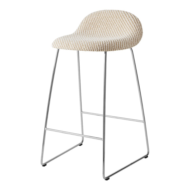 Gubi 3D Counter Stool – Front Upholstered – Sledge Base