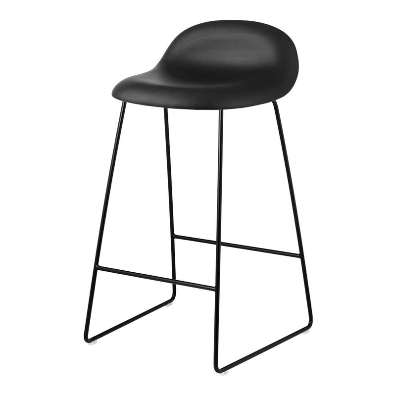 Gubi 3D Counter Stool – Sledge Base – Fully Upholstered
