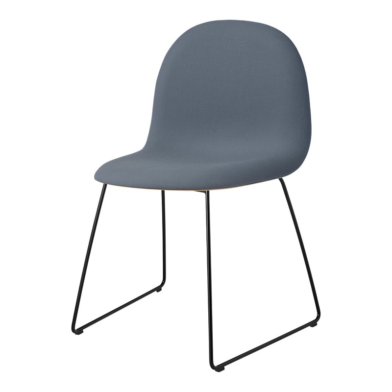 Gubi 3D Dining Chair – Front Upholstered – Sledge Base, Stackable