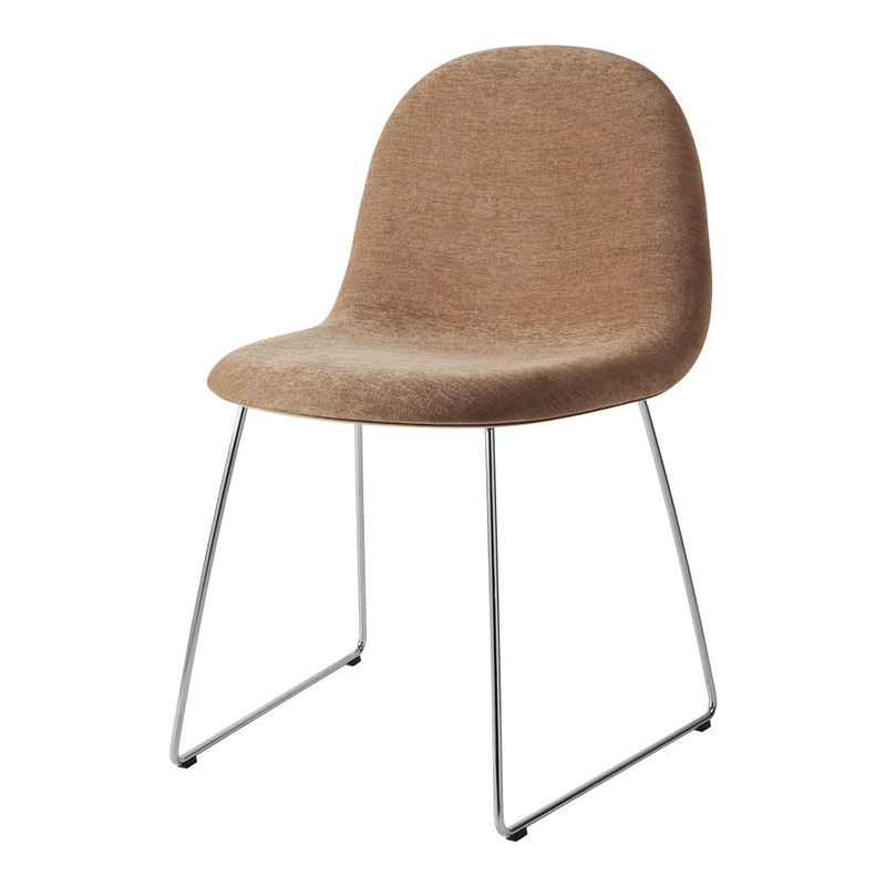 Gubi 3D Dining Chair – Sledge Base – Front Upholstered